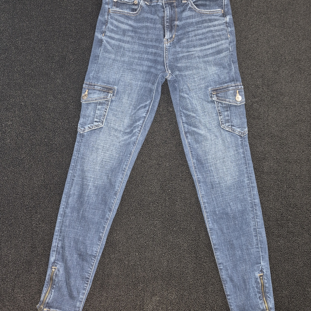American Eagle Outfitters Blue Cargo Jeggings